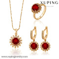 62958-Xuping Fashion 18k Gold Costume Jewelry Jewelry Set de moda